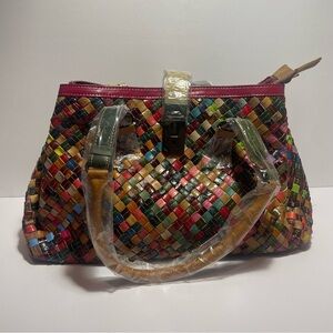 Multicolor Woven Women's Bag